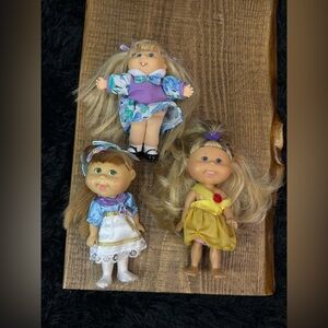Cabbage Patch Kids Doll Lot 1995 Soft Body & 2 Small 2006 Play Along Dolls
